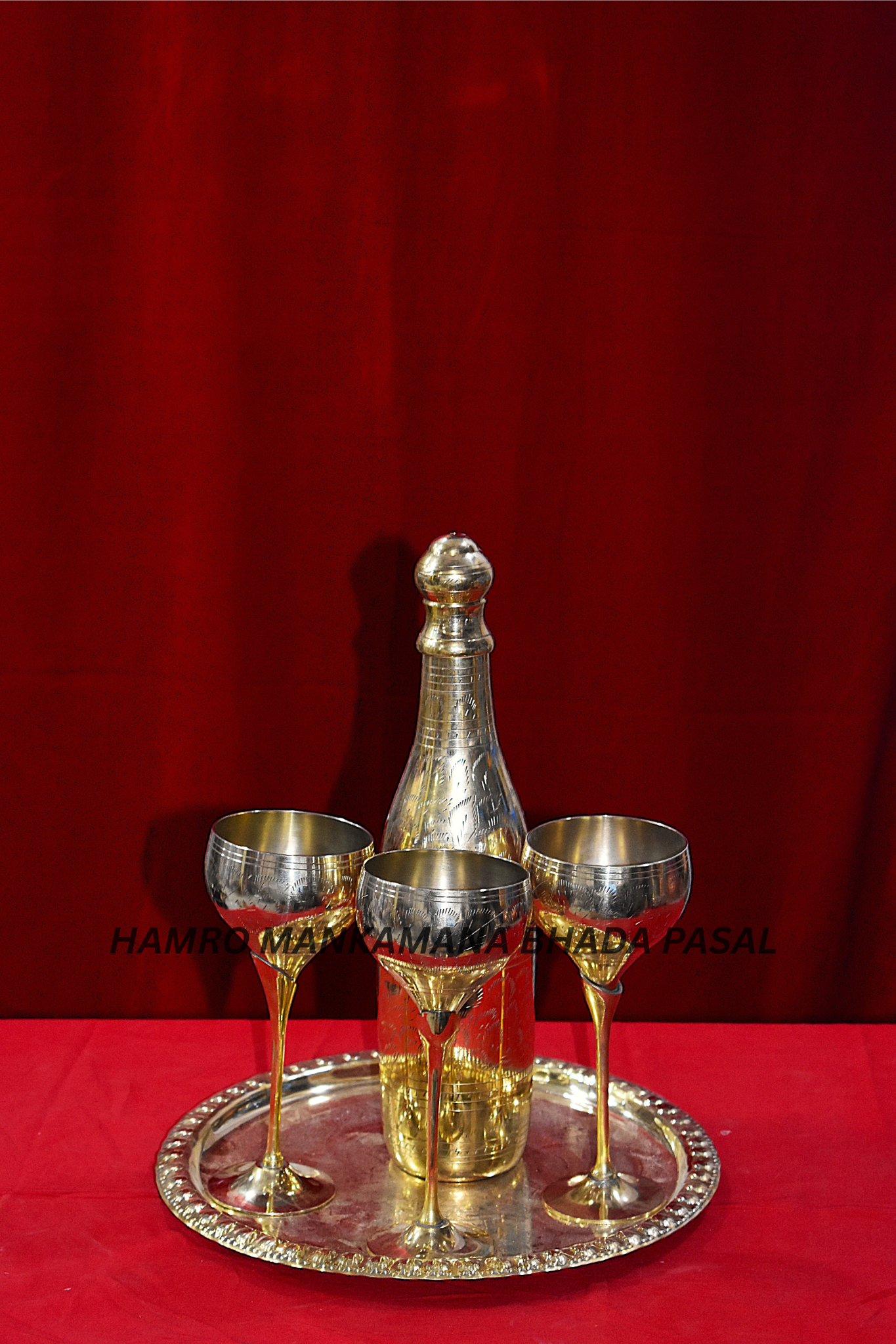 Brass Wine Glass Set