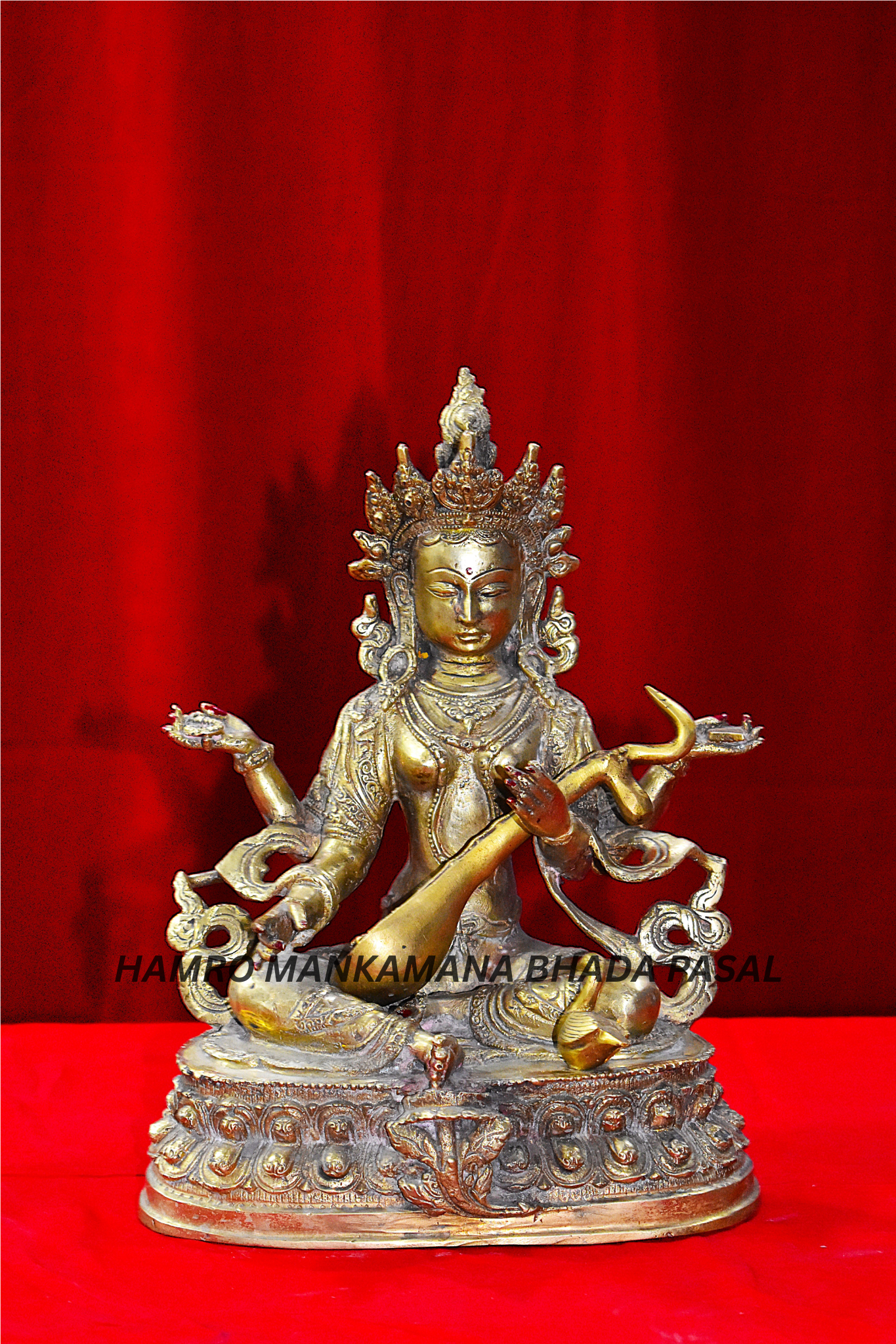 Nepali Brass Saraswati Murti