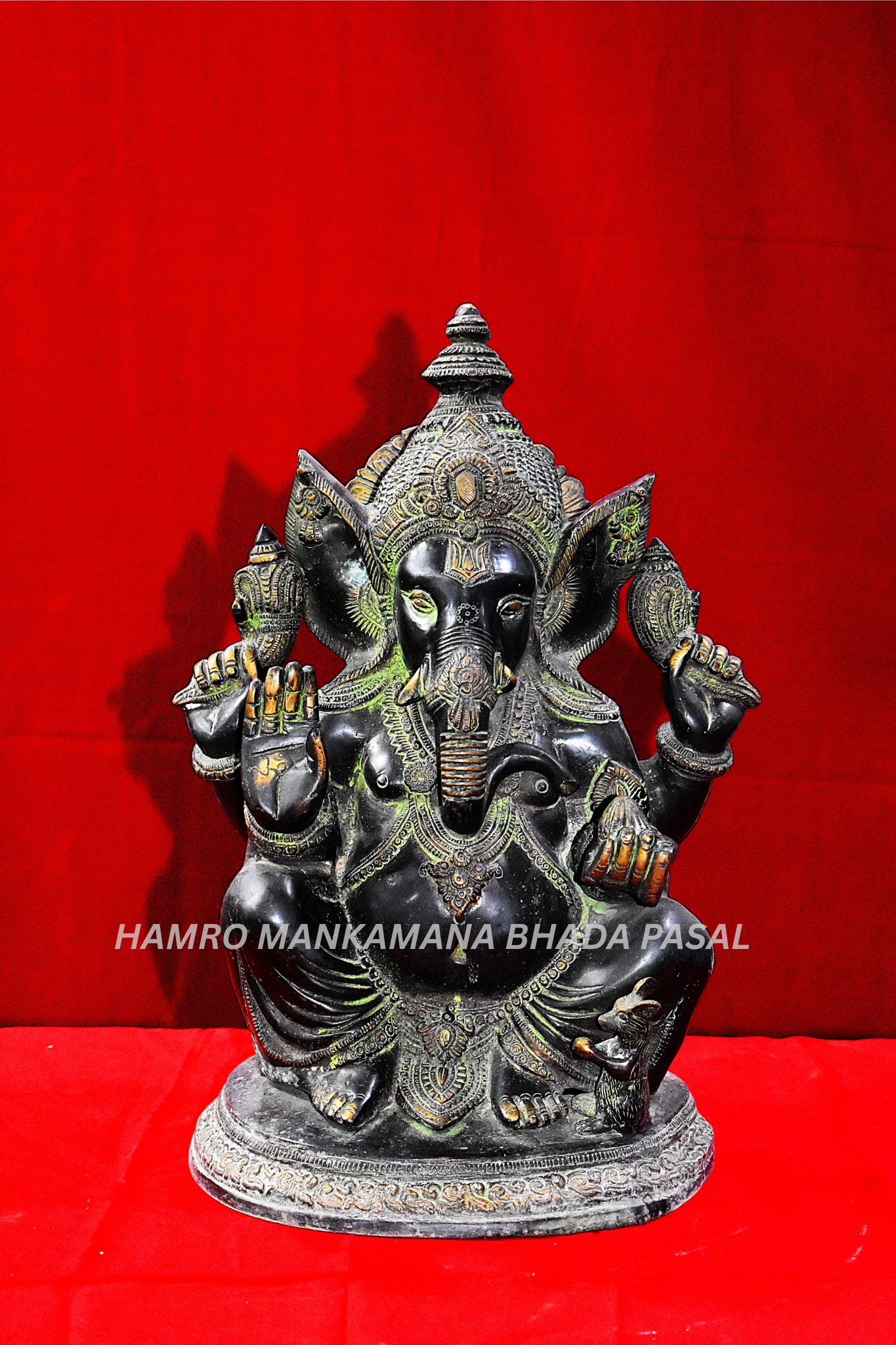 Black Antique Ganesh Murti